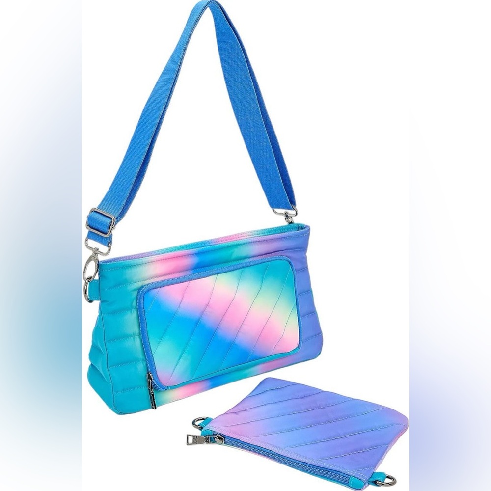 Think Rolyn Colorful Crossbody Bag with Pouch - NWT
